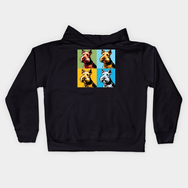 Welsh Terrier Pop Art - Dog Lovers Kids Hoodie by PawPopArt